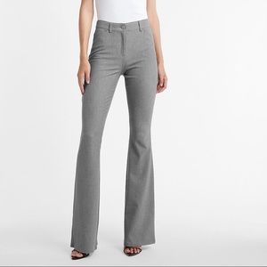 Express Gray High Waisted Flare Pants